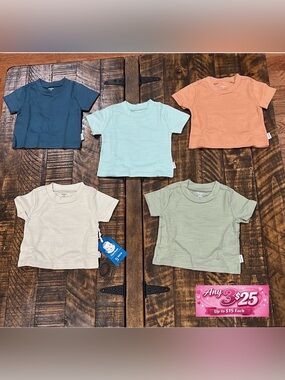 Gerber Cotton  Short Sleeve 5 Tees size